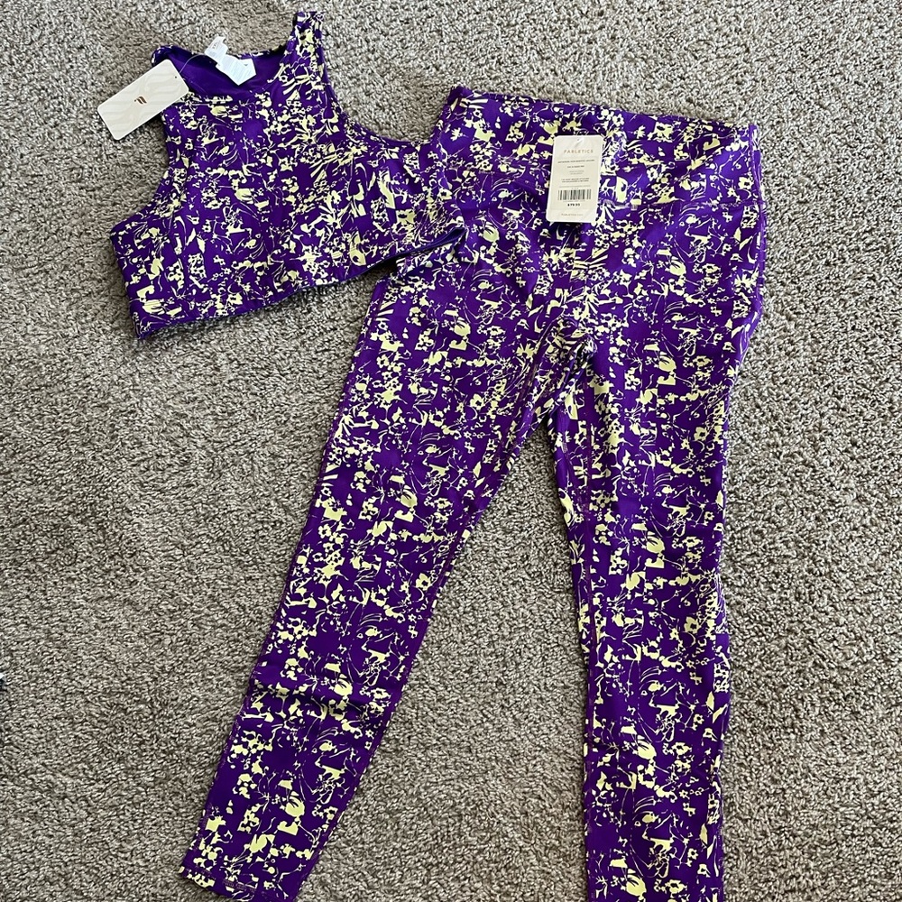 Fabletics leggings and bra set.